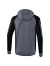 Erima Six Wings Trainingsjacke mit Kapuze - slate grey/schwarz – Bild 2