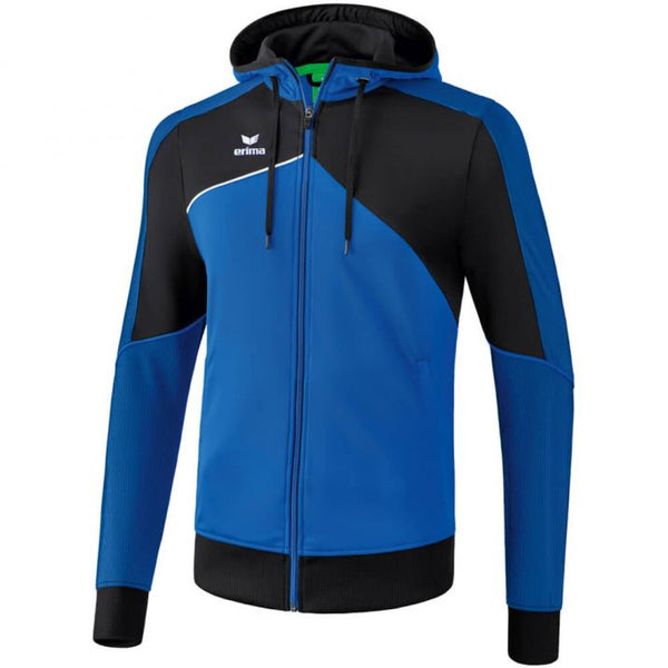 Erima Premium One 2.0 Trainingsjacke mit Kapuze - new royal/schwarz/weiß – Bild 2