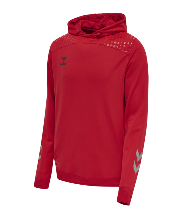 Hummel Lead Poly Hoodie Herren rot – Bild 1