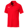 Puma Fußball Liga Sideline Polo-Shirt Fußballshirt Herren rot – Bild 1