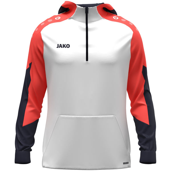 JAKO Zip Hoodie Dynamic - weiß/coral/marine – Bild 1