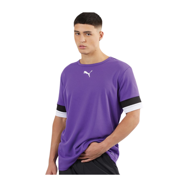Puma Fußball teamRISE Trikot Herren lila schwarz weiß – Bild 4