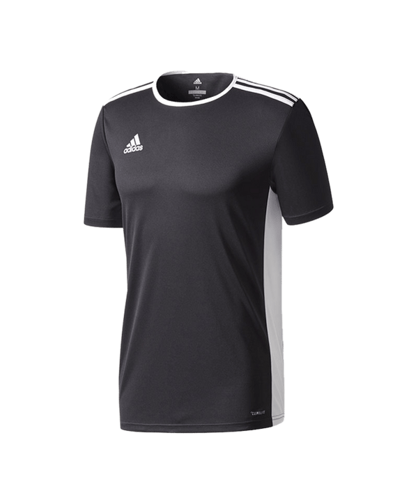 Adidas Entrada 18 Fußball Match Trikot Herren Teamtrikot kurzarm schwarz weiß – Bild 1