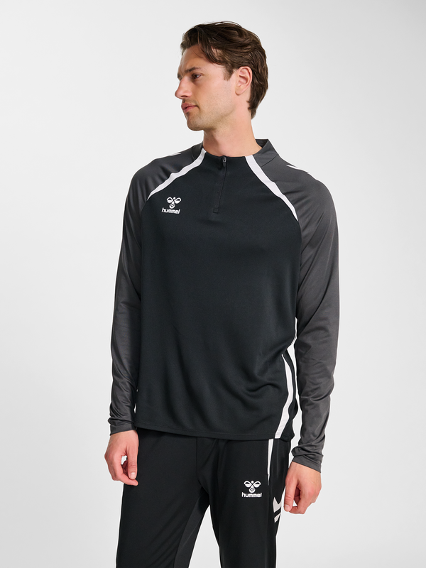 Hummel hmlLEAD 2.0 Half Zip - Schwarz / Asphalt