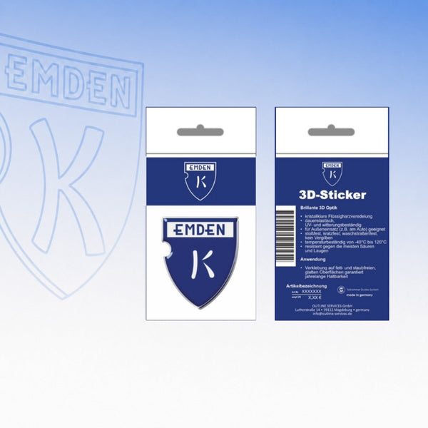BSV Kickers Emden - 3D Aufkleber - Teamdealer
