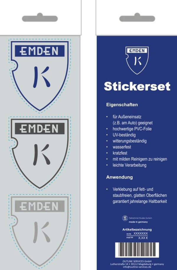 BSV Kickers Emden - Autoaufkleber Set - Teamdealer