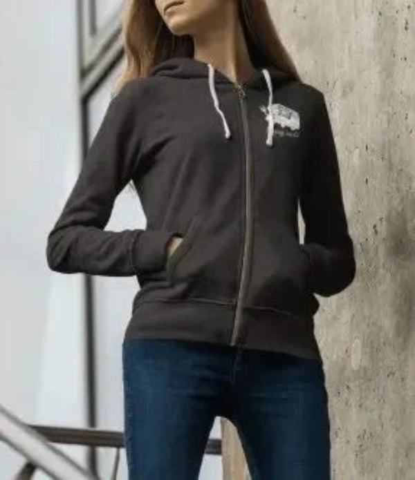 „Camping rockt!“ Damen Zip - Hoodie - Teamdealer