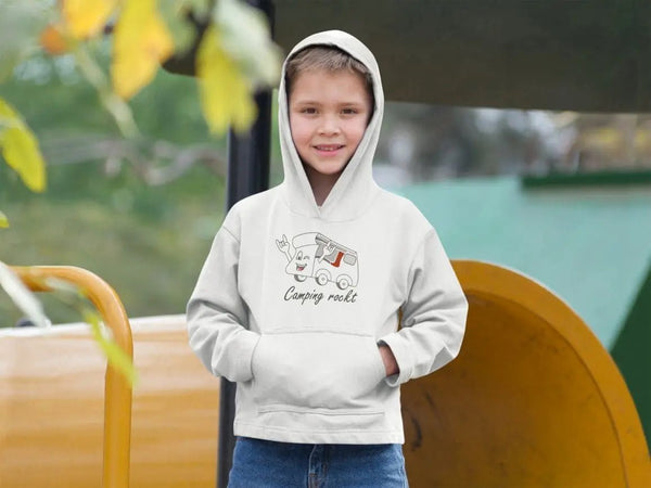 „Camping rockt!“ Kinderhoodie - Teamdealer