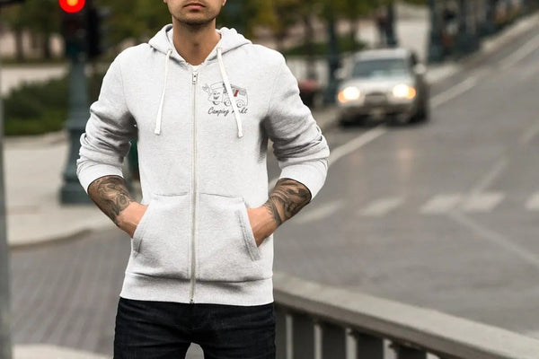 „Camping rockt!“ Zip - Hoodie - Teamdealer