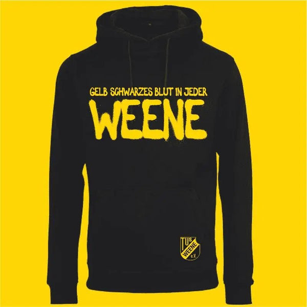 Hoodie Gelb - schwarzes Blut - Teamdealer