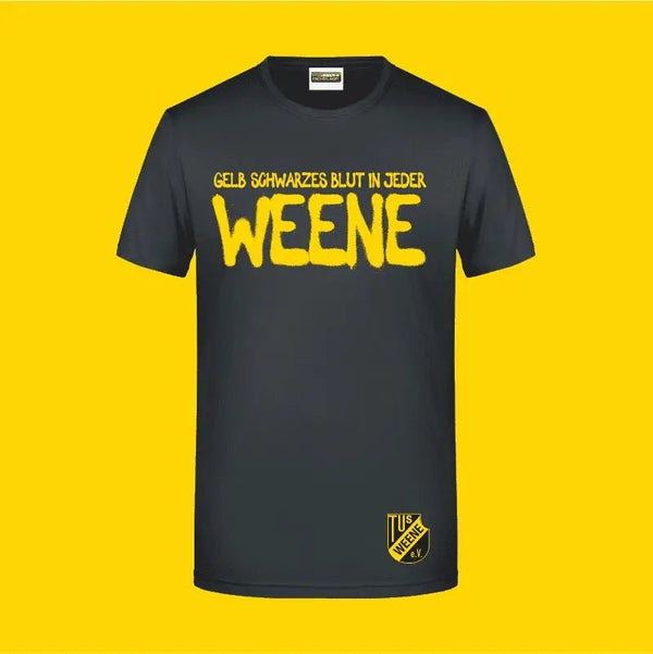 T-Shirt Schwarz - gelbes Blut - Teamdealer