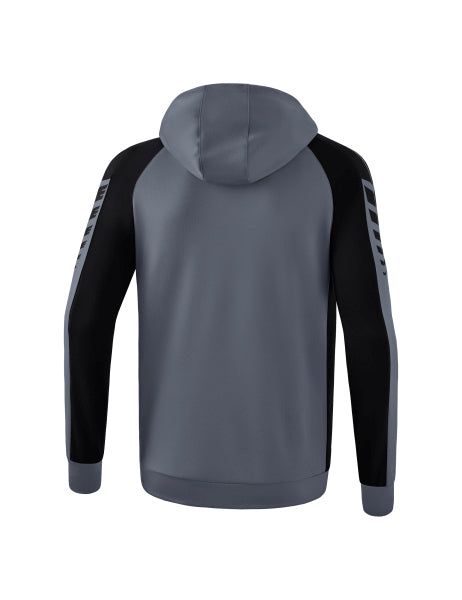 Erima Six Wings Trainingsjacke mit Kapuze - slate grey/schwarz – Bild 2