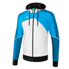 Erima Premium One 2.0 Trainingsjacke mit Kapuze - weiß/curacao/schwarz – Bild 2