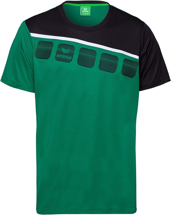 Erima CLASSIC 5-C T-Shirt - smaragd/schwarz/weiß - Grün – Bild 4
