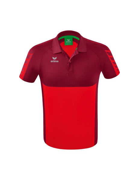 Erima Six Wings Poloshirt - rot/bordeaux – Bild 1