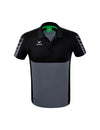 Erima Six Wings Poloshirt Herren - grau - Schwarz – Bild 1