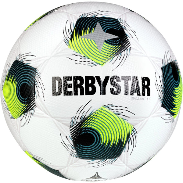 Derbystar Brillant TT Fußball Trainingsball - weiß/grün/gelb – Bild 1
