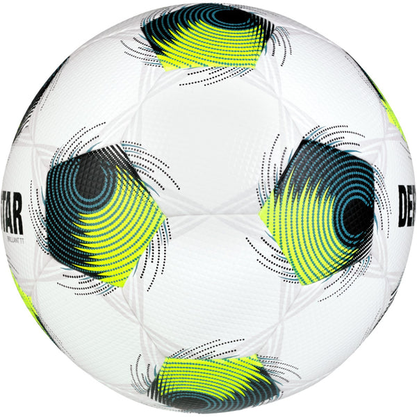 Derbystar Brillant TT Fußball Trainingsball - weiß/grün/gelb – Bild 3