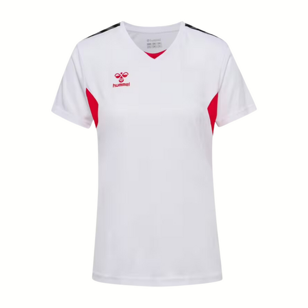 Hummel Hmlauthentic Poly Trikot Damen weiß/rot – Bild 1