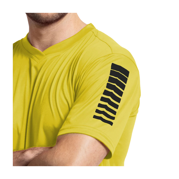 Derbystar Contra Trikot Gelb/Schwarz – Atmungsaktives Fußballtrikot – Bild 4