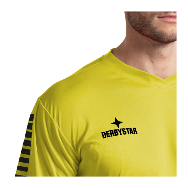 Derbystar Contra Trikot Gelb/Schwarz – Atmungsaktives Fußballtrikot – Bild 5