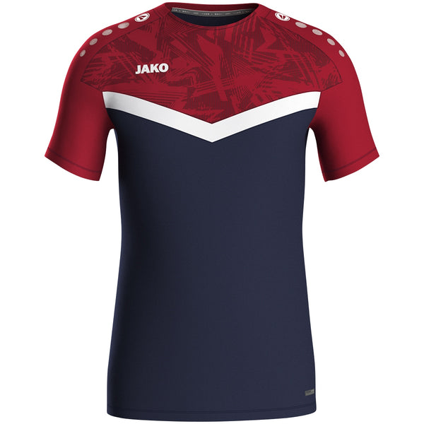 JAKO T-Shirt Iconic - marine/chili rot – Bild 3