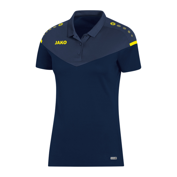 JAKO Damen Polo Champ 2.0 - marine/darkblue/neongelb – Bild 1