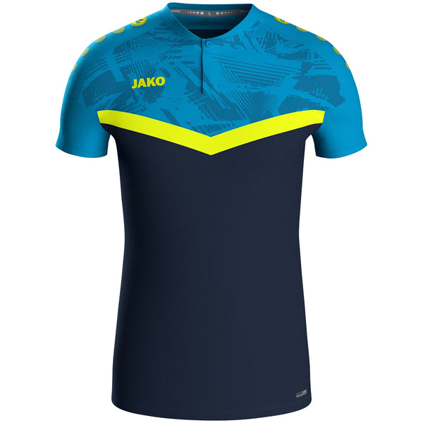 JAKO Polo Iconic - marine/JAKO blau/neongelb – Bild 2