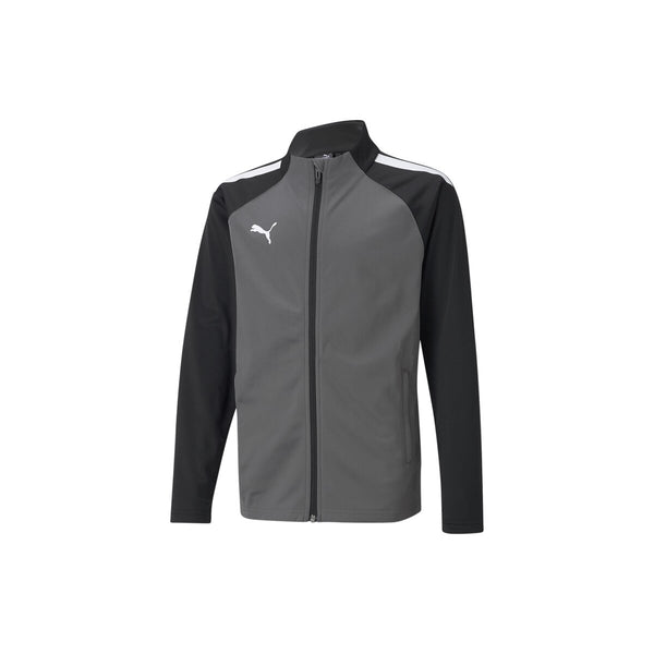 Puma teamLIGA Trainingsjacke Kinder - grau/schwarz/weiß – Bild 1