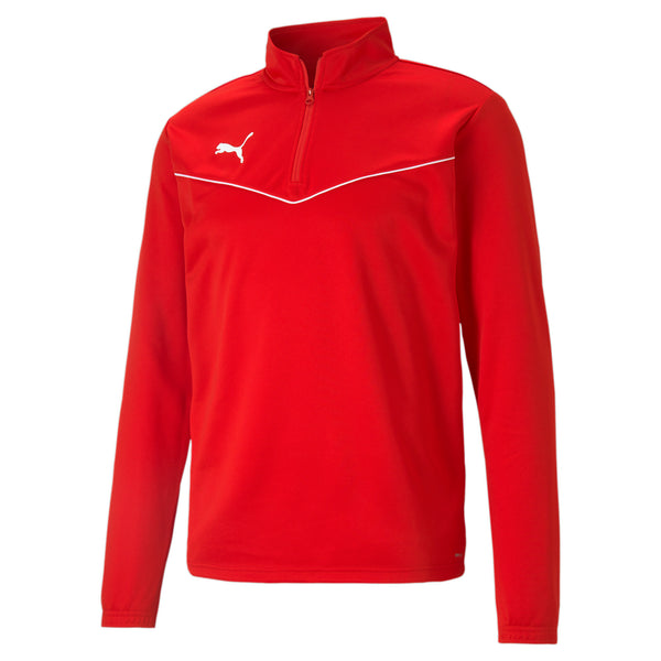 Puma teamRISE 1/4 Zip Top Herren rot weiß – Bild 1