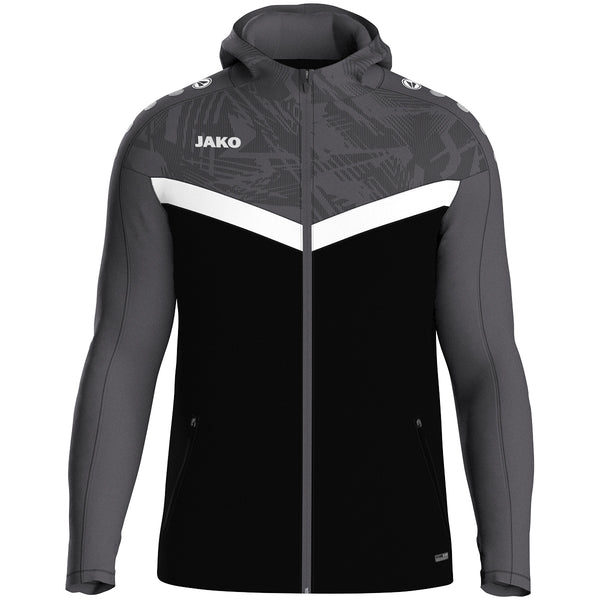 JAKO Kapuzenjacke Iconic - schwarz/anthrazit – Bild 1