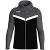 JAKO Kapuzenjacke Iconic - schwarz/anthrazit – Bild 2