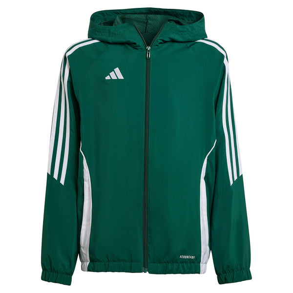 Adidas Tiro 24 Windbreaker Kinder dunkelgrün weiß – Bild 1