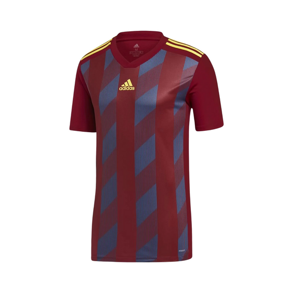 Adidas Fußball Striped 19 Trikot dunkelrot/gelb – Bild 1