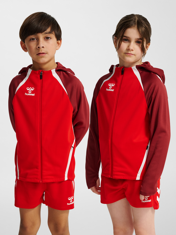 Hummel hmlLEAD 2.0 Zip Hoodie Kids - Rot / Bordeaux