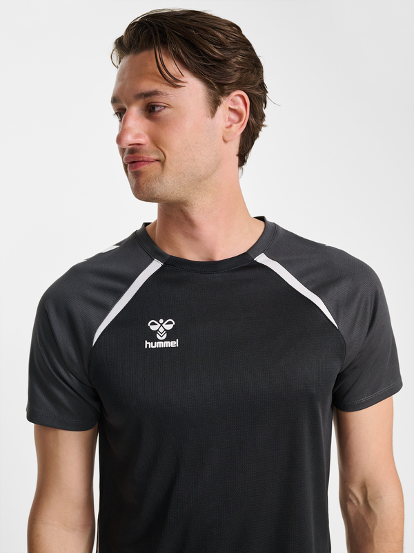 Hummel hmlLEAD 2.0 Jersey S/S - Schwarz / Asphalt