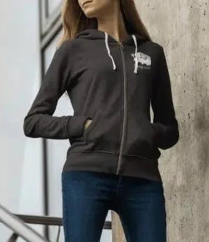 „Camping rockt!“ Damen Zip - Hoodie - Teamdealer