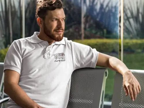 „Camping rockt!“ Poloshirt - Teamdealer