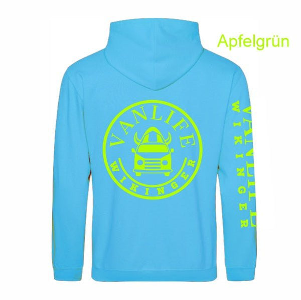 Hawaii Blue Vanlife Hoodie mit Wunschdruckfarbe - Teamdealer