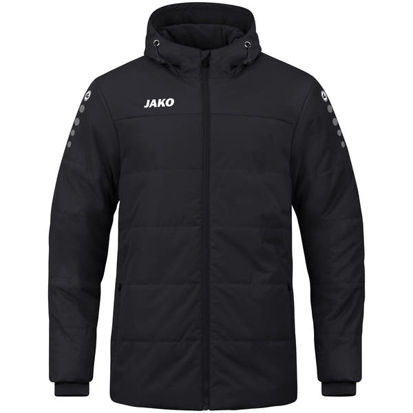 JAKO Coachjacke Team mit Kapuze - schwarz