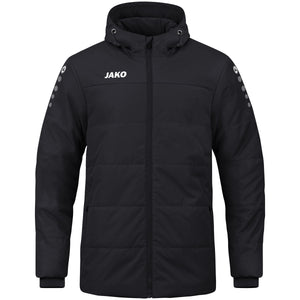 JAKO Coachjacke Team mit Kapuze - schwarz - Teamdealer