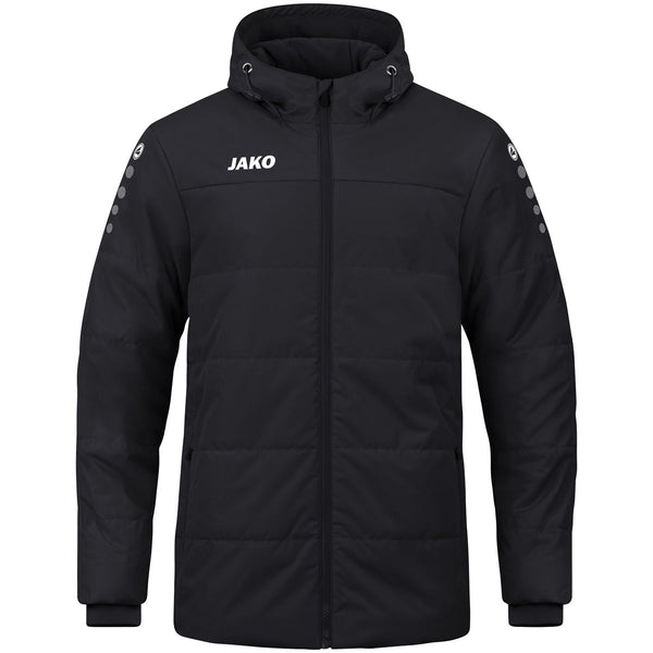 JAKO Coachjacke Team mit Kapuze - schwarz - Teamdealer