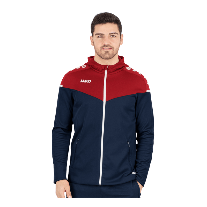 JAKO Kapuzenjacke Champ 2.0 - marine/chili rot - Teamdealer
