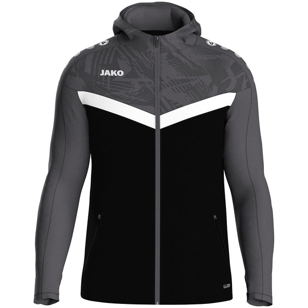 JAKO Kapuzenjacke Iconic - schwarz/anthrazit - Teamdealer