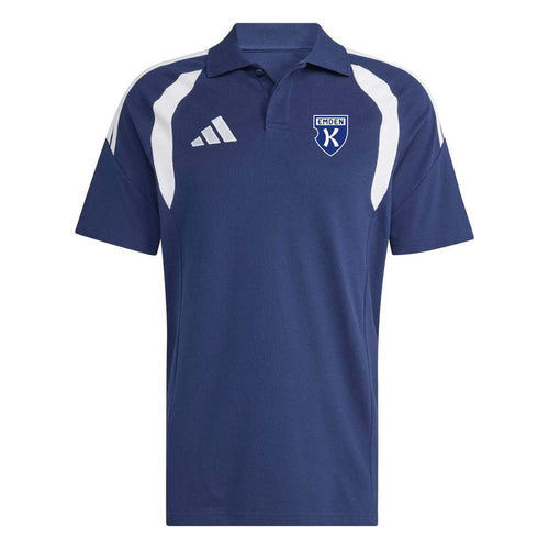 Poloshirt Kickers Emden Jugend – adidas Tiro 26 League in Team Navy mit Vereinswappen, Vorderansicht