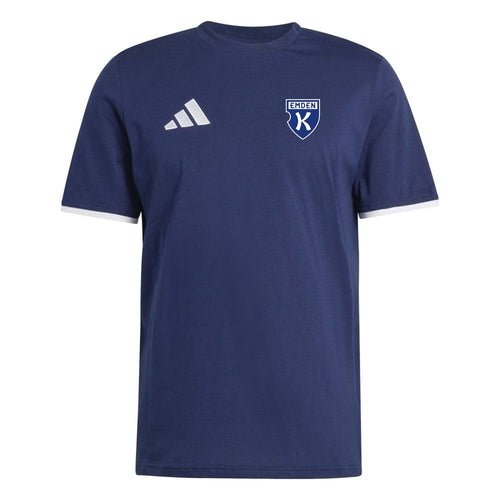 T-Shirt Kickers Emden Jugend – adidas Entrada 26 Freizeitshirt in Team Navy mit Vereinswappen, Vorderansicht
